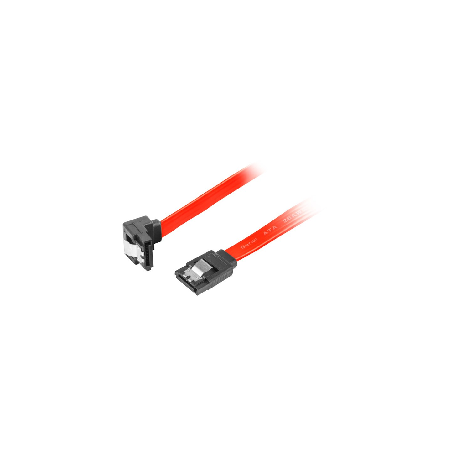 Lanberg CA-SASA-13CC Sata kábel 0.3m (SATA II apa - SATA II apa 90°) (CA-SASA-13CC-0030-R)