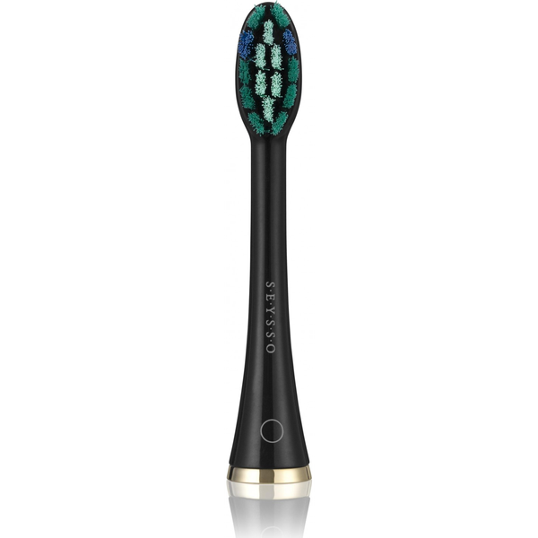 Seysso Gold Black Whitening Szónikus fogkefe Pótfej - Fekete (2db)