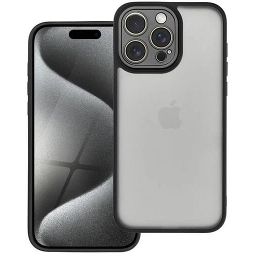 Gigapack Apple iPhone 15 Pro Max akril hátlapos tok fekete kerettel (GP-153354) (GP-153354)