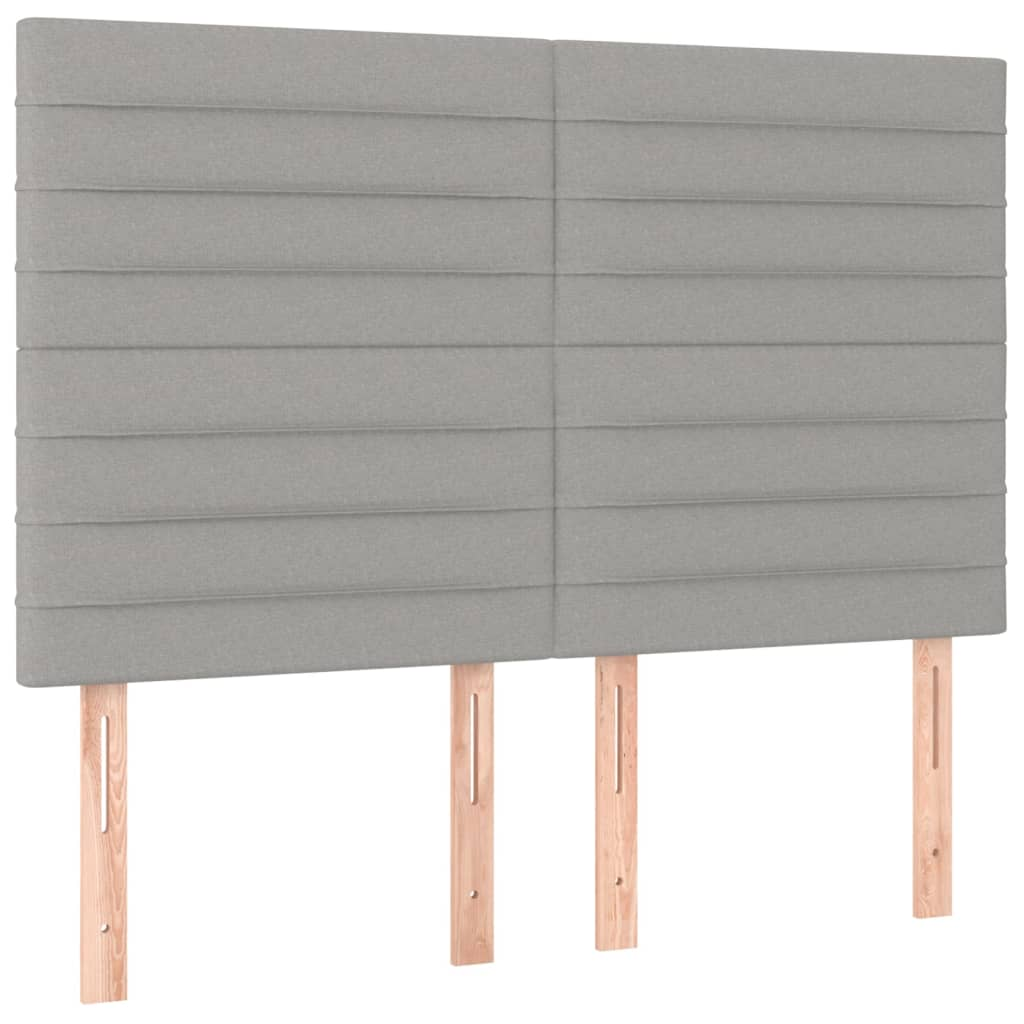 4 db világosszürke szövet fejtámla 72 x 5 x 78/88 cm (3116470)