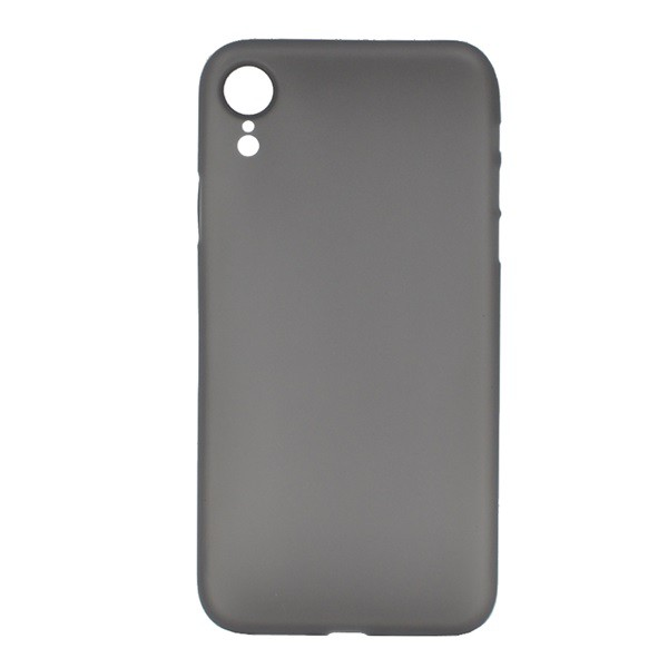 Műanyag telefonvédő (matt, ultravékony) FEKETE [Apple iPhone XR 6.1] (5996457827008)