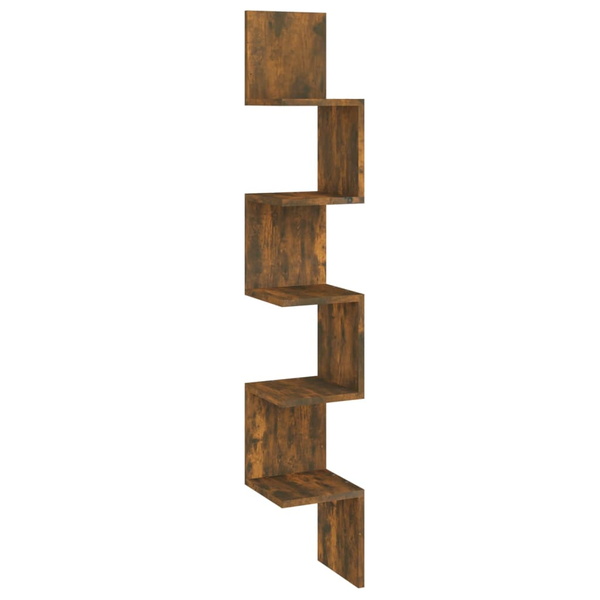 VidaXL Стенен рафт, опушен дъб, 20x20x127,5 см, 815210