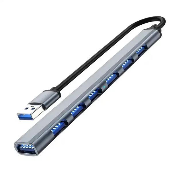 BlackBird USB 3.0 HUB 7 portos aluminium ház szürke(BH1470)