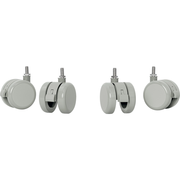 Leitz 53740085 møbelhjul Grå 4 cm 4 stk