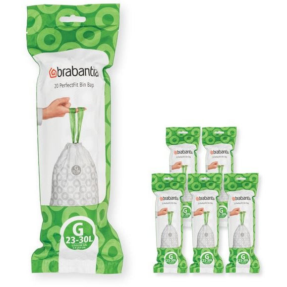 Brabantia PerfectFit zsák - 23-30 L (G) – 120 db, 6x20 (138423)