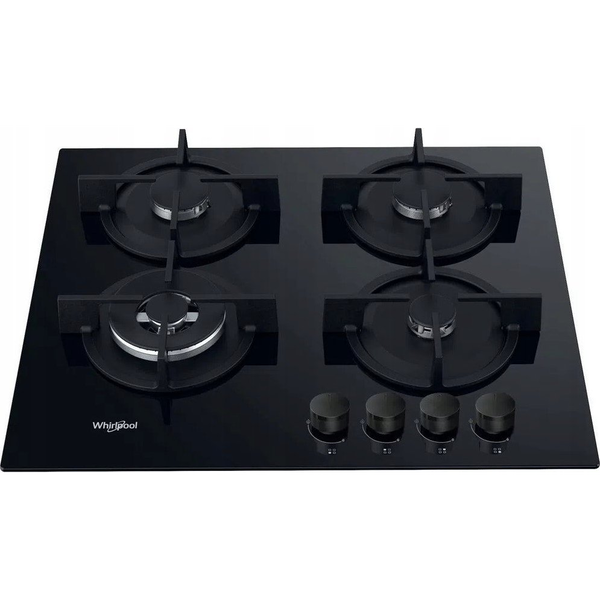 Whirlpool AKT 625/NB1 Sort Indbygget 59 cm Gaskomfur 4 zone(s)