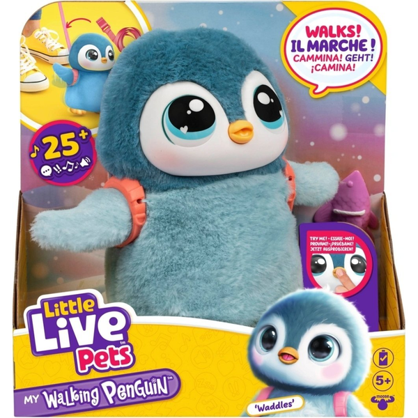 Moose Toys Little Live Pets Totyi, az interaktív sétáló pingvin plüss játék