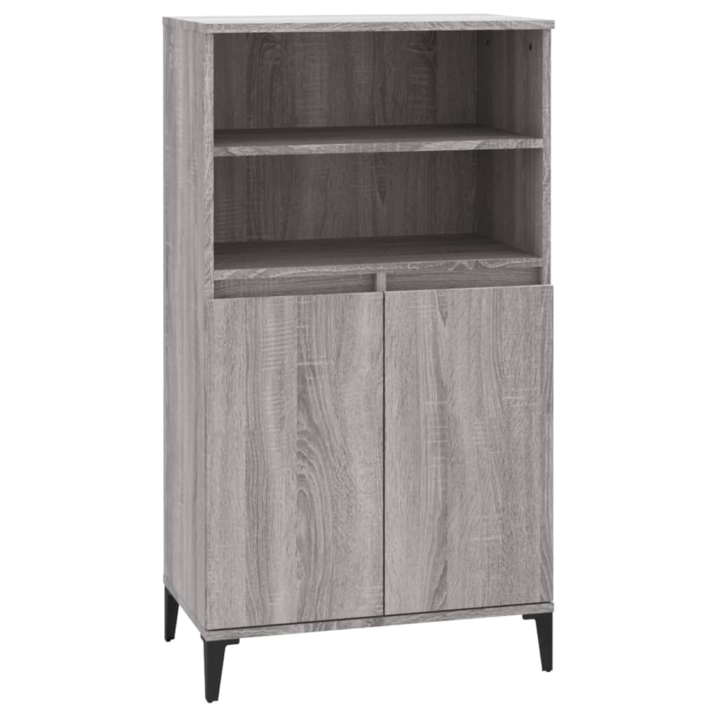 szürke sonoma szerelt fa magasszekrény 60 x 36 x 110 cm (821234)