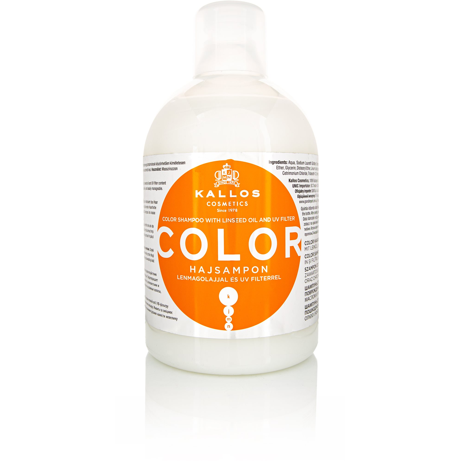 KALLOS KJMN Color with Linseed Oil Shampoo 1000 ml (5998889508425)