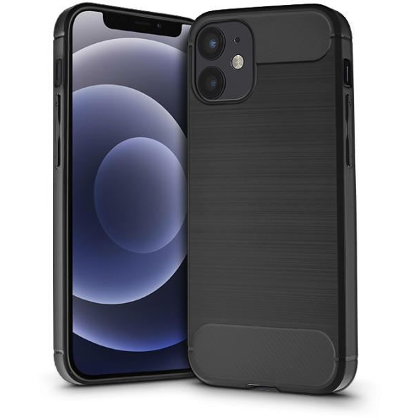 Haffner Carbon Apple iPhone 12 Pro Max szilikon tok fekete (PT-5836) (PT-5836)