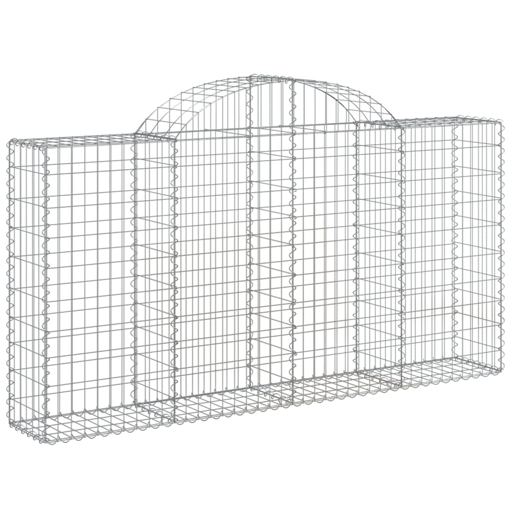 íves horganyzott vas gabion kosár 200x30x100/120 cm (153485)