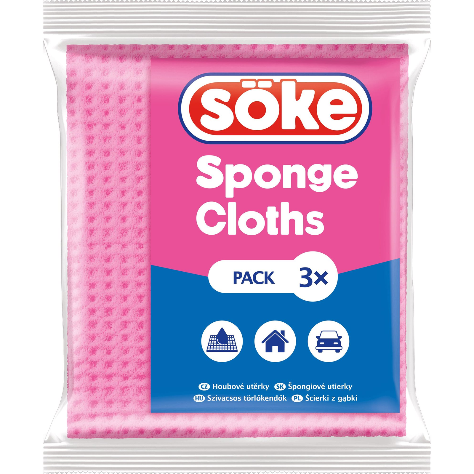 SÖKE szivacsos törlőkendő 3 db (9001378834168)