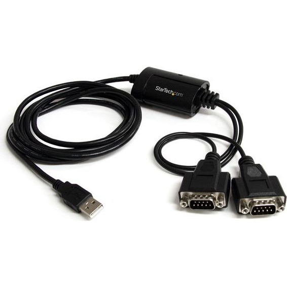 StarTech.com ICUSB2322F seriële kabel Zwart 2,1 m USB 2.0 A 2 x DB-9