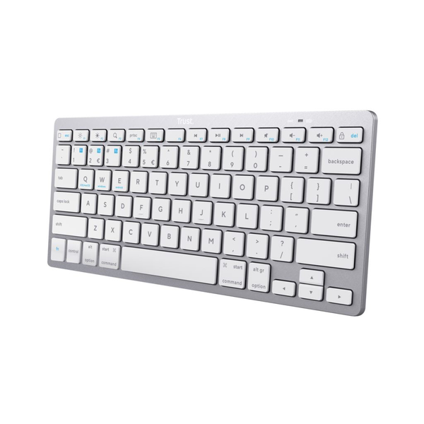 Trust 24651 billentyűzet Bluetooth QWERTY Amerikai angol Ezüst