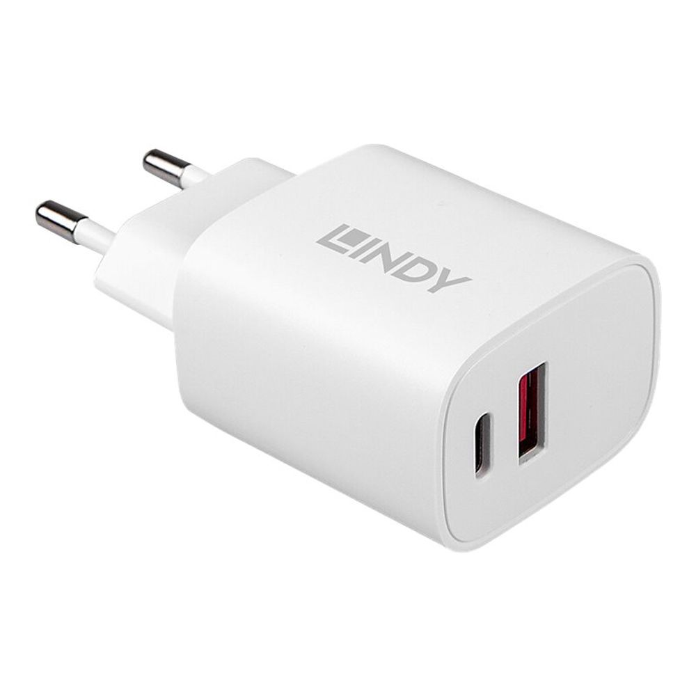 Lindy 73413 mobiltelefon töltő Univerzális Fehér AC Gyorstöltés Beltéri (73413)