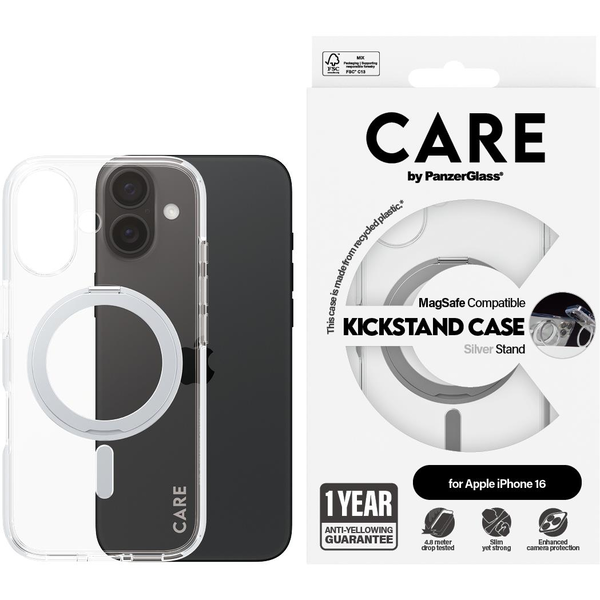 PanzerGlass CARE by PG SLV Kick/MagS iPhone16 6.1 mobiltelefon etui Cover