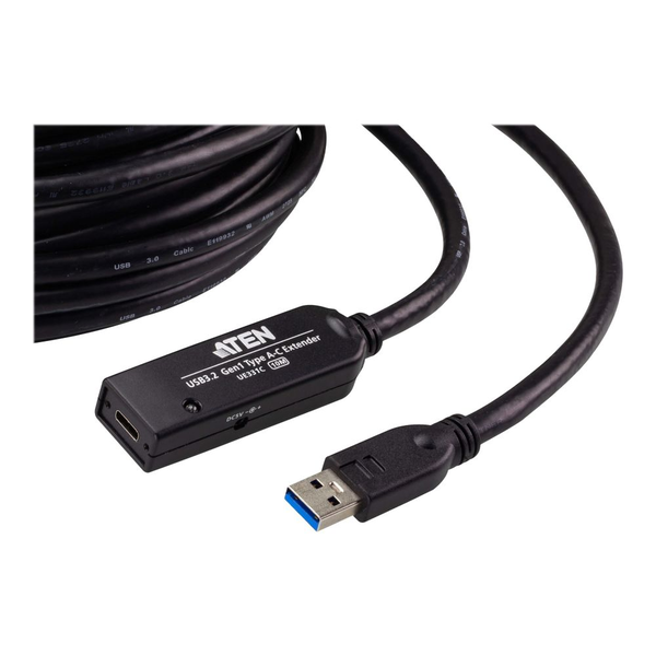 ATEN UE331C-AT-G USB kábel 10 M USB 3.2 Gen 1 (3.1 Gen 1) USB A USB C Fekete
