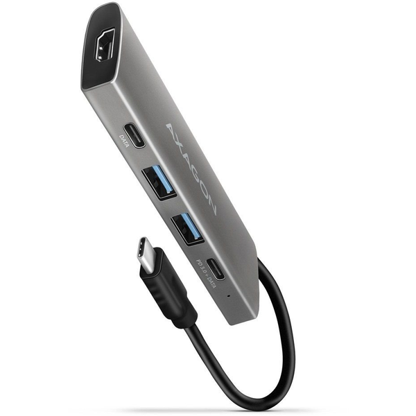 Axagon HMC-5G21 dockingstation Ledningsført USB 3.2 Gen 2 (3.1 Gen 2) Type-C Grå