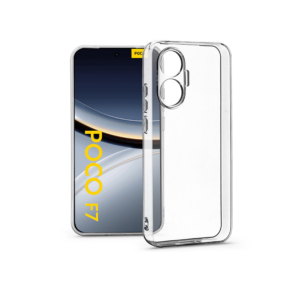 Haffner Clear Case kameravédős szilikon tok - Xiaomi Poco F7 5G/Redmi Turbo 4 Pro 5G - átlátszó (HF398339)