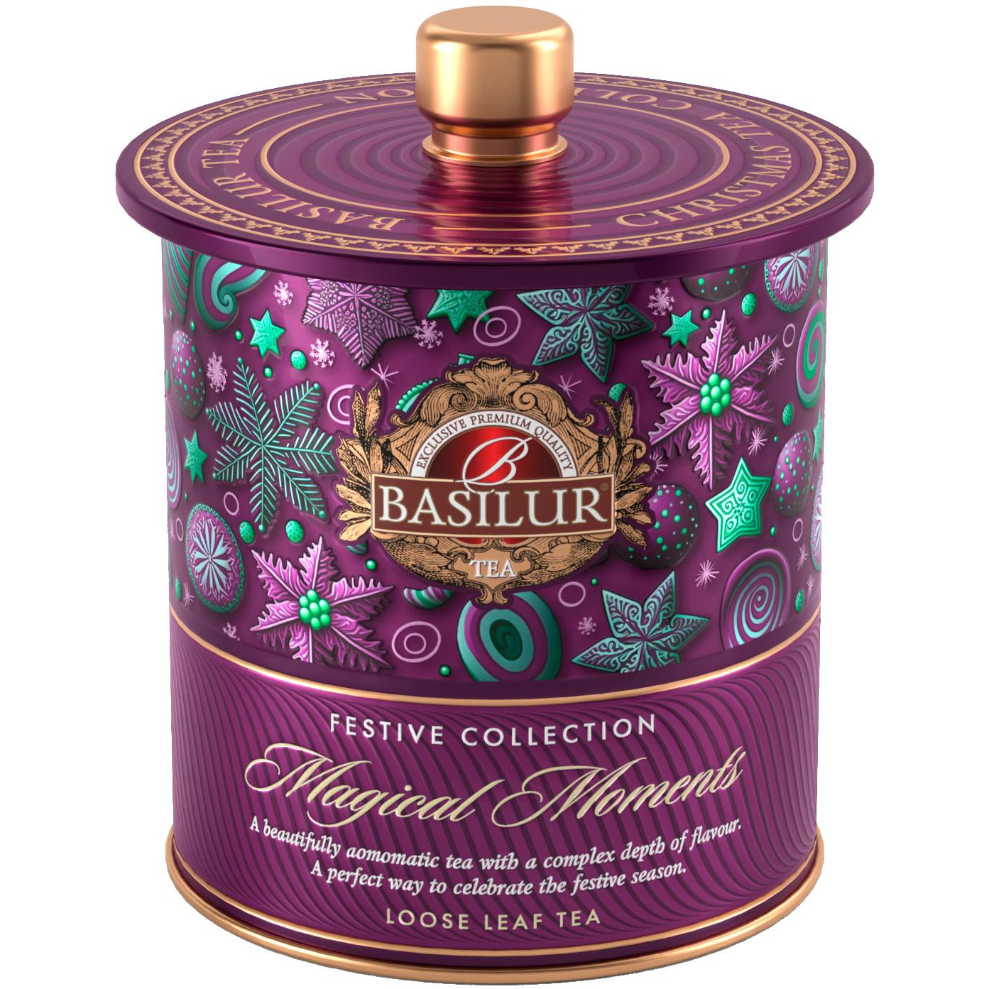 BASILUR Festive Tea Magical Moments 75 g, fémdobozban (4792252947399)