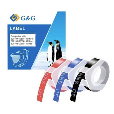 G&G Prägeband schwarz, rot, blau