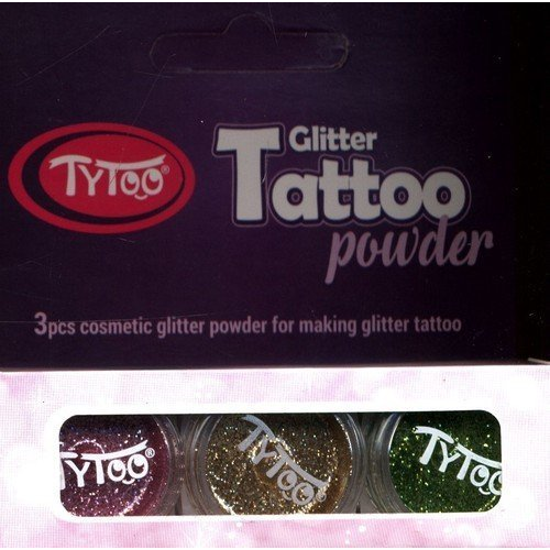 TyToo: Rózsaszín, arany és pezsgő színű csillámpor szett 3x2,5ml (013-01317)