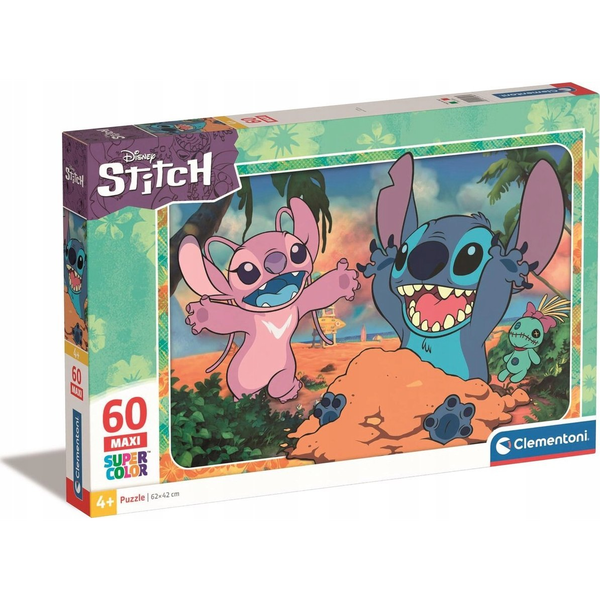 Clementoni Supercolor Maxi Puzzle 60 Darabos - Stitch