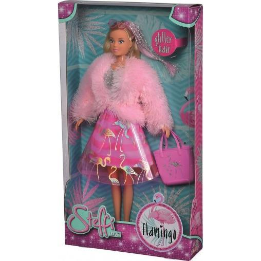 Simba Steffi Love Baba - Flamingós Ruhában, Csillogó Hajjal (472335)