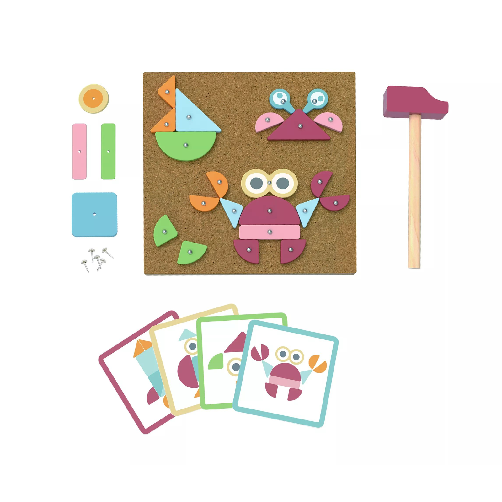 Tooky Toy Fa barkácsjáték alaplappal készségfejlesztő játék (TH155N)