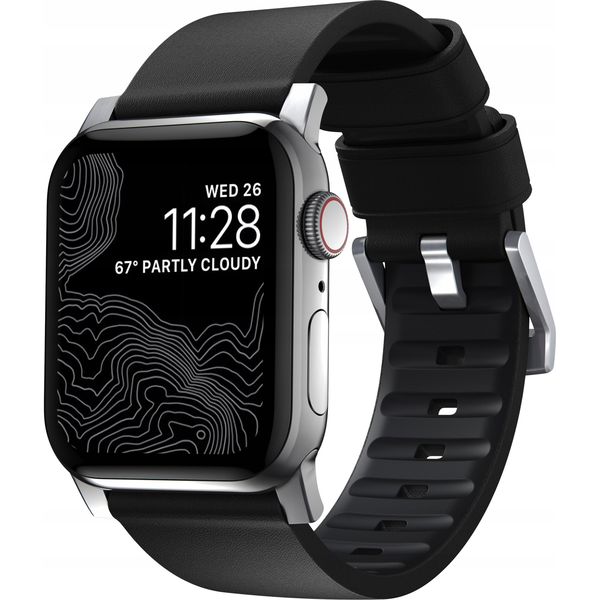 Nomad Active Pro Apple Watch szíj 44/45/46/49mm fekete-ezüst