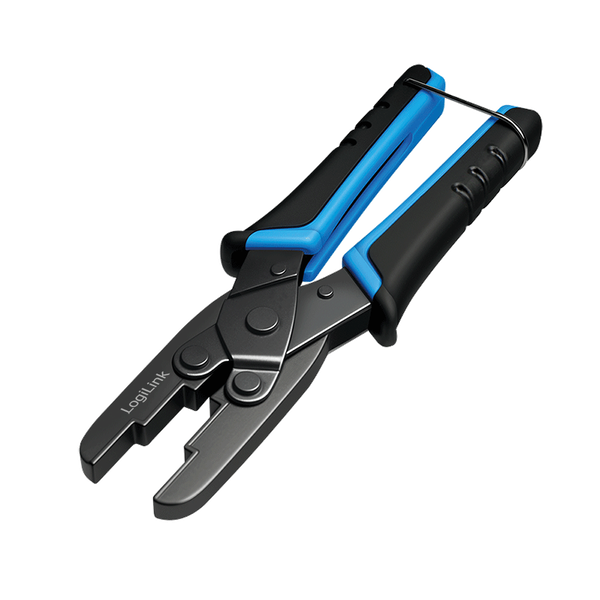 Parallel crimping tool for mounting keystone jacks + field connectors