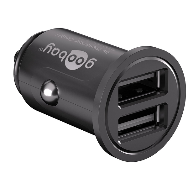 Зарядно за кола Goobay Double USB 2.0, 12/24V, 5V max 3.1A