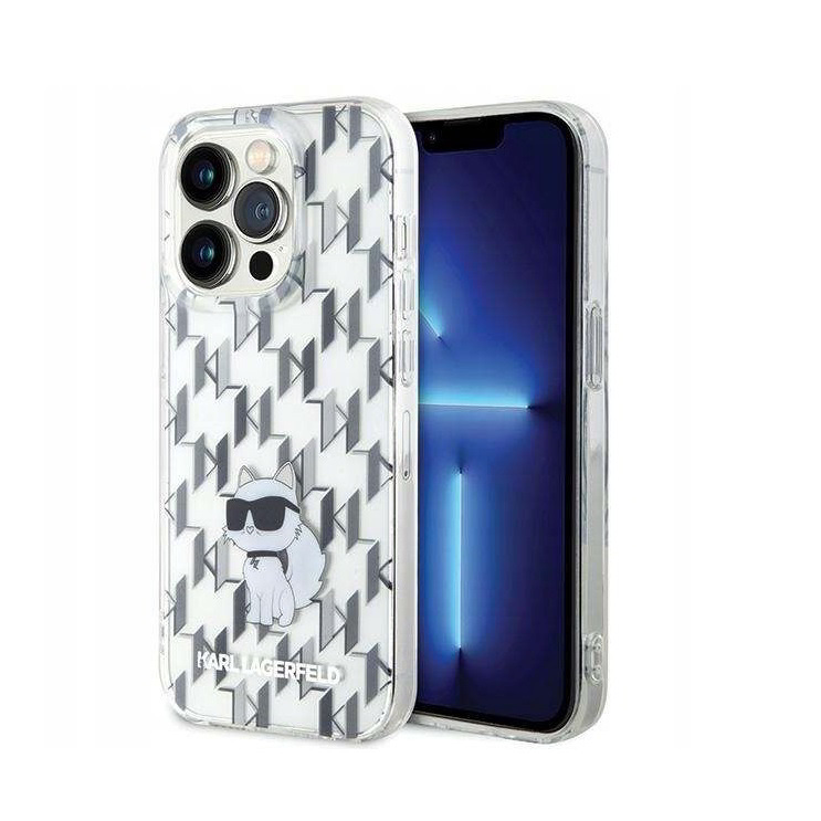 Karl Lagerfeld Monogram Choupette Apple iPhone 15 Pro Tok - Átlátszó (KLHCP15LHNCMKLT)