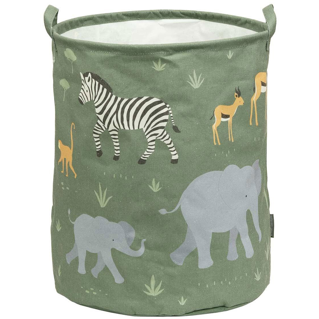 A Little Lovely Company Toy storage basket - animals from the savannah (ALLC_STBASA16)