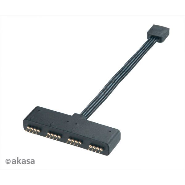 Akasa RGB LED elosztó kábel (AK-CBLD02-10BK) (AK-CBLD02-10BK)