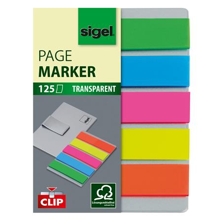 Sigel Clip 12x50 mm Jelölőcímke 5x25 lap - Vegyes (HN610)