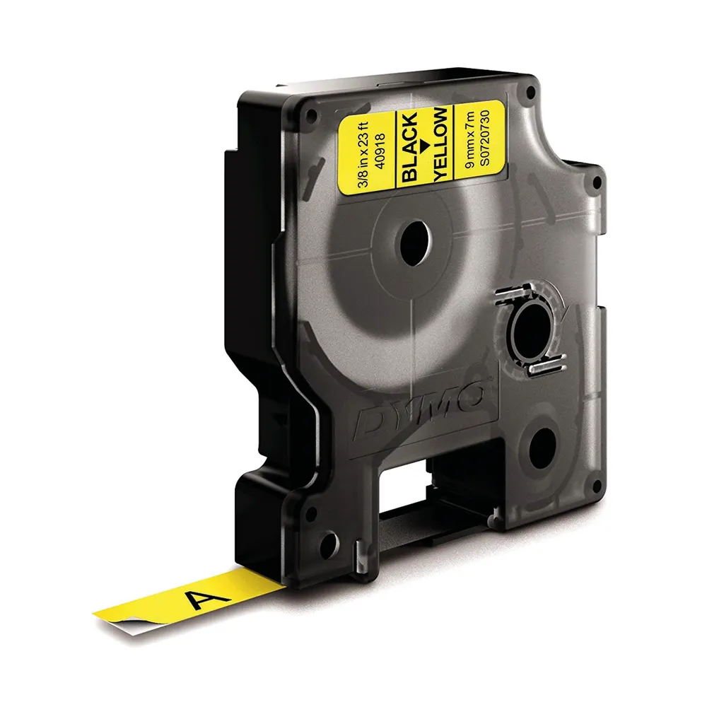 Dymo D1 szalag 9mm / 7m - Sárga alapon fekete (S0720730)
