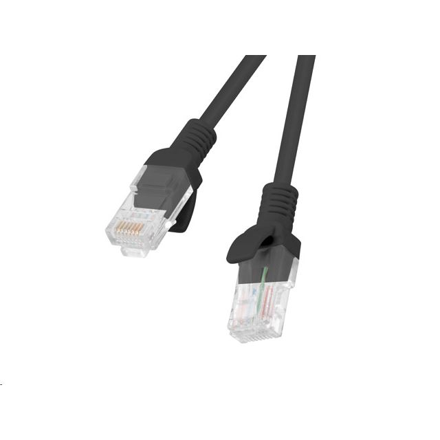 Lanberg Patchcord RJ45 CAT6 UTP kábel 20m fekete (PCU6-10CC-2000-BK) (PCU6-10CC-2000-BK)