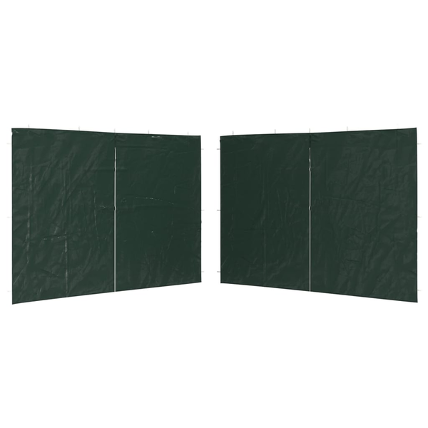 Perete lateral cort petrecere, 2 buc., verde, PE, cu fermoar