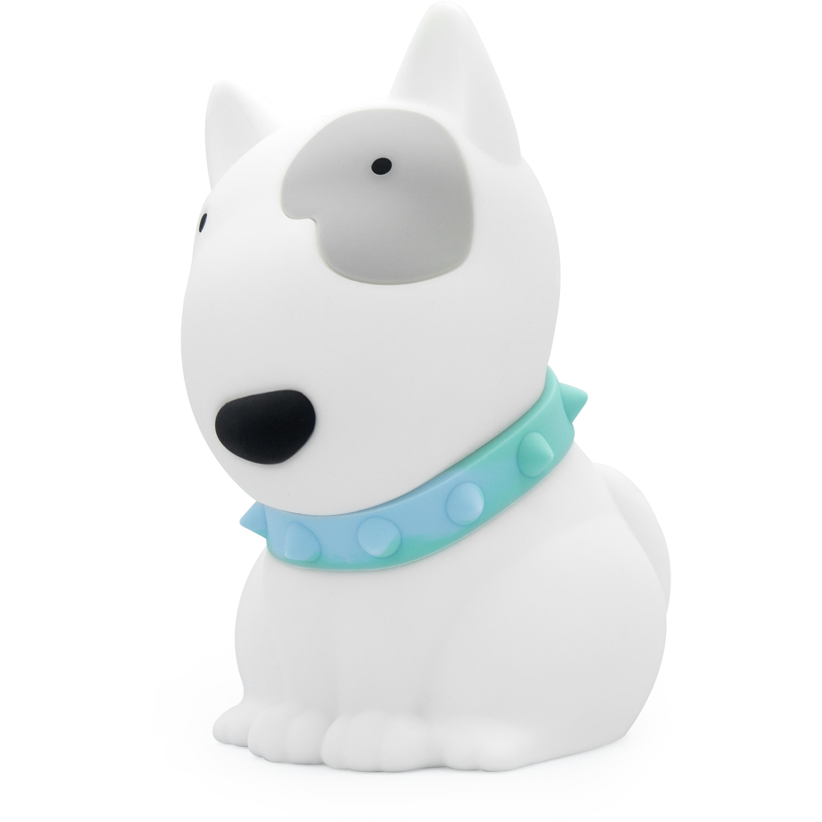 MTM DHINK éjszakai fény - buldog, világoskék nyakörv, szürke folt, USB (DHINK433-21)