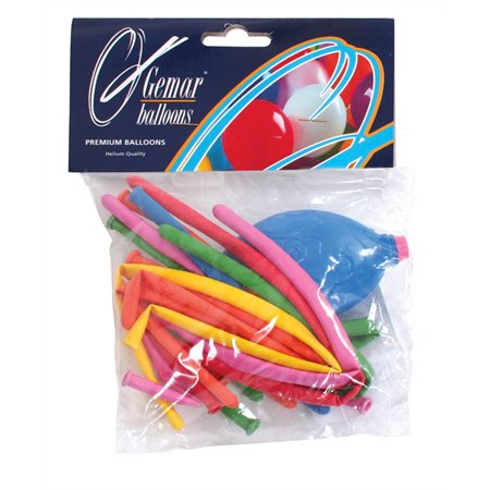 Noname 347 Modellező léggömb pumpával - Vegyes szín (10 db) (347)