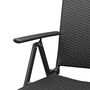 7 részes fekete polyrattan kerti étkezőgarnitúra