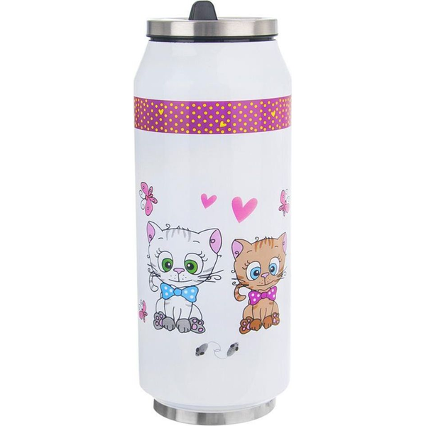 Hőszigetelő Bögre Termosz Kulacs Macskás Italos Doboz ORION 400 ml