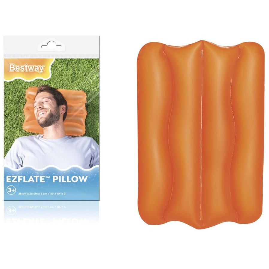Nafukovací vankúš 38 x 25 cm oranžový Bestway 52127