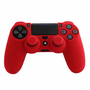 FR-TEC Basics PS4 kontroller gumiborítás és analóg kupak piros (FT0016)