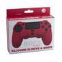FR-TEC Basics PS4 kontroller gumiborítás és analóg kupak piros (FT0016)