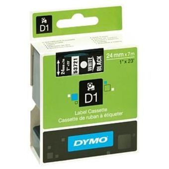 DYMO D1 Standard - Black on White - 24mm etiketbånd Sort på hvid