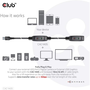 CLUB3D CAC-1405 USB kábel 10 M USB 3.2 Gen 2 (3.1 Gen 2) USB A Fekete