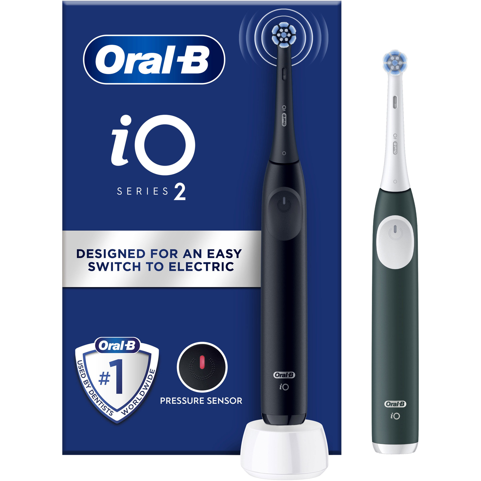 ORAL-B iO Series 2 Duo Elektromos Fogkefe Fekete/Erdőzöld 2 db (8700216611909)