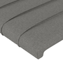 sötétszürke szövet LED-es fejtámla 144x5x118/128 cm